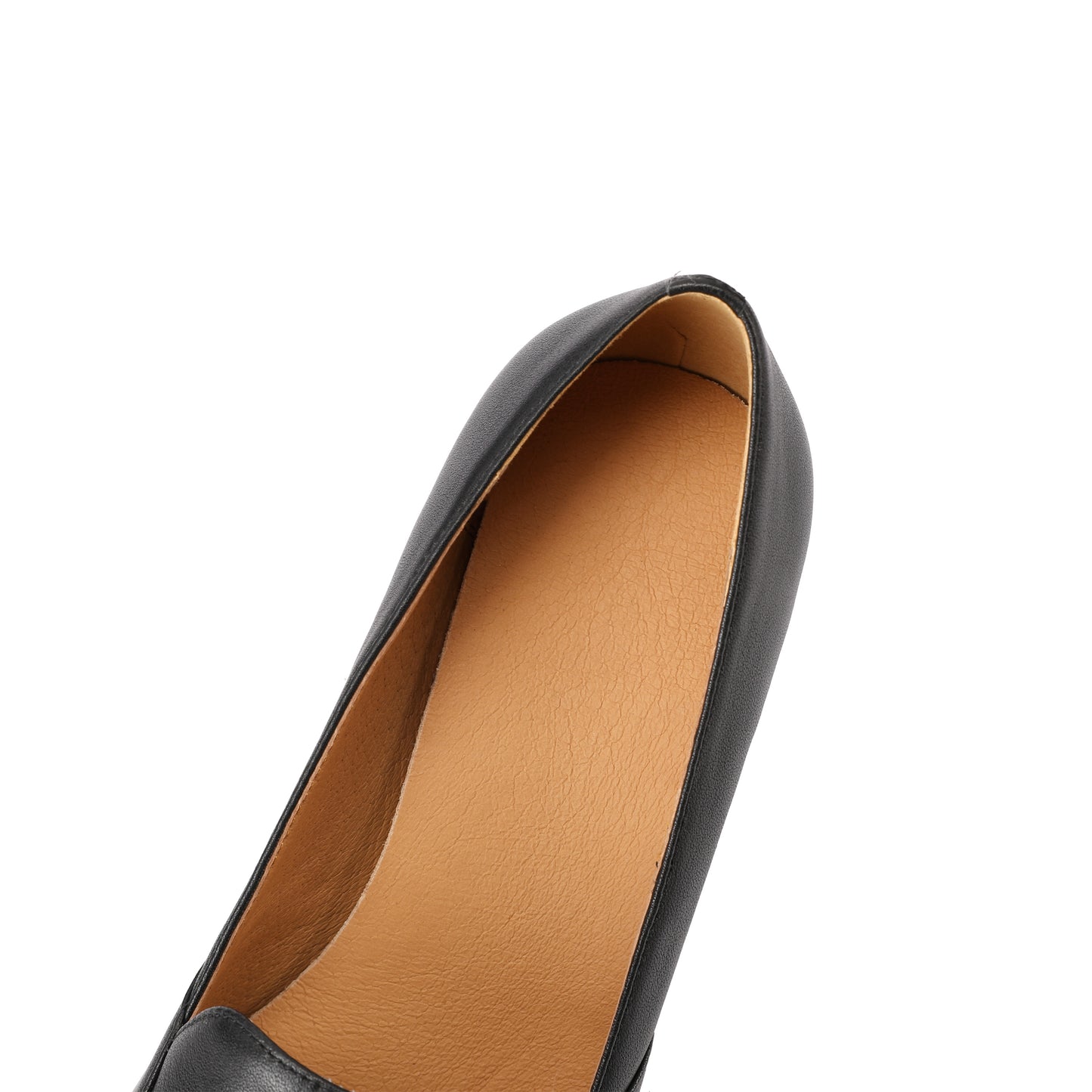 TinaCus Women's Pointed Toe Handmade Cone Heels Genuine Leather Slip On Pumps Shoes