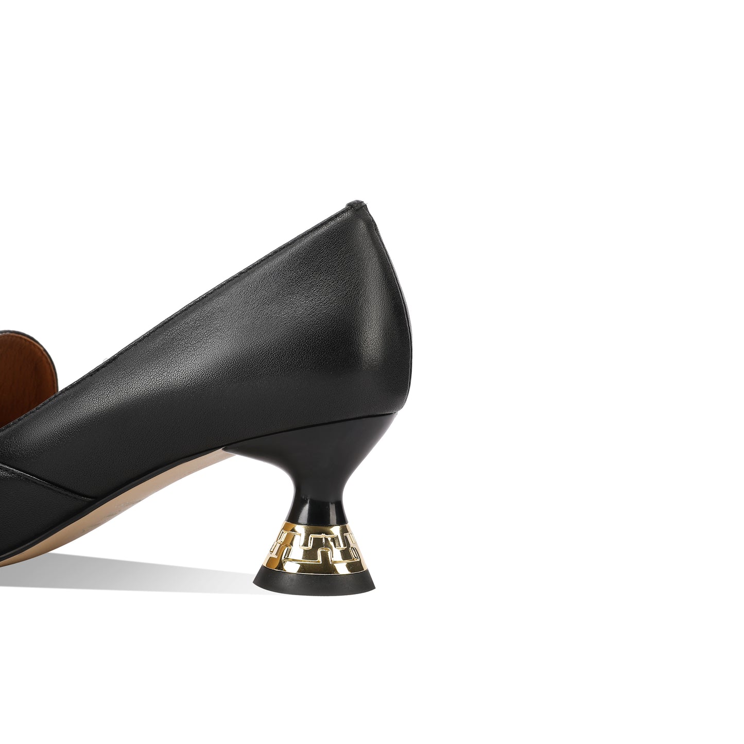 TinaCus Women's Pointed Toe Handmade Cone Heels Genuine Leather Slip On Pumps Shoes