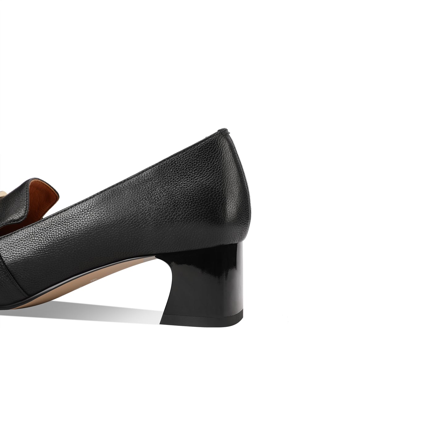 TinaCus Genuine Leather Women's Square Toe Handmade Low Chunky Heels Slip On Retro Loafers Shoes