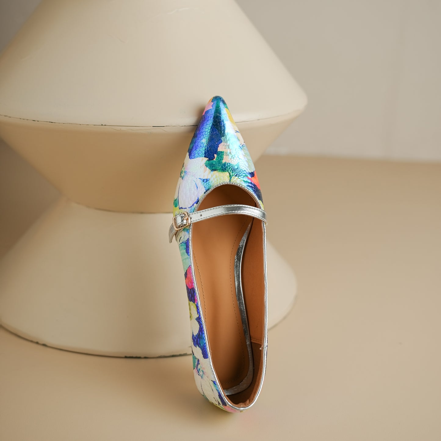 TinaCus Women's Pointed Toe Mary Jane Shoes Handmade Leather Colorful Dress Slip-on Shoes
