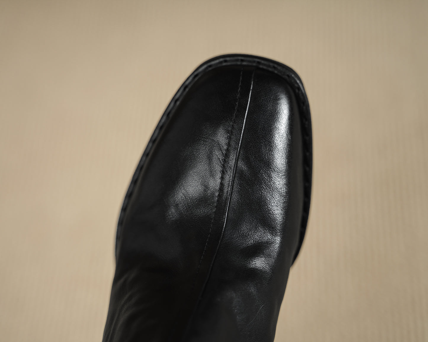 TinaCus Women's Ankle Boots Handmade Genuine Leather Square Toe High Block Heel Office Business