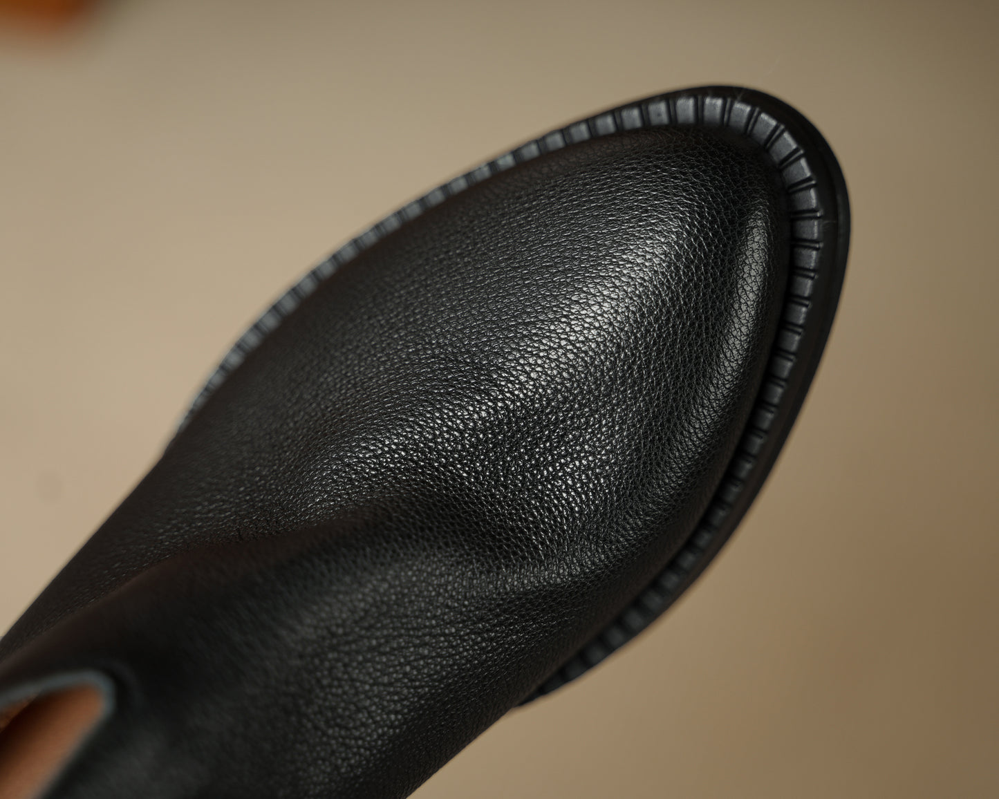 TinaCus Women's Suede/Genuine Leather Handmade V-cut Round Toe Stacked Heel Back Zip Up Ankle Booties