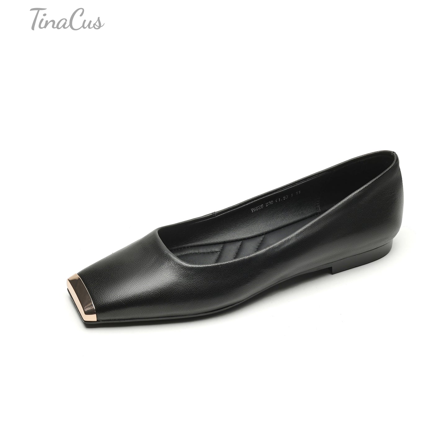 TinaCus Handmade Square Toe Genuine Leather Women's Slip On Comfortable Flat Shoes