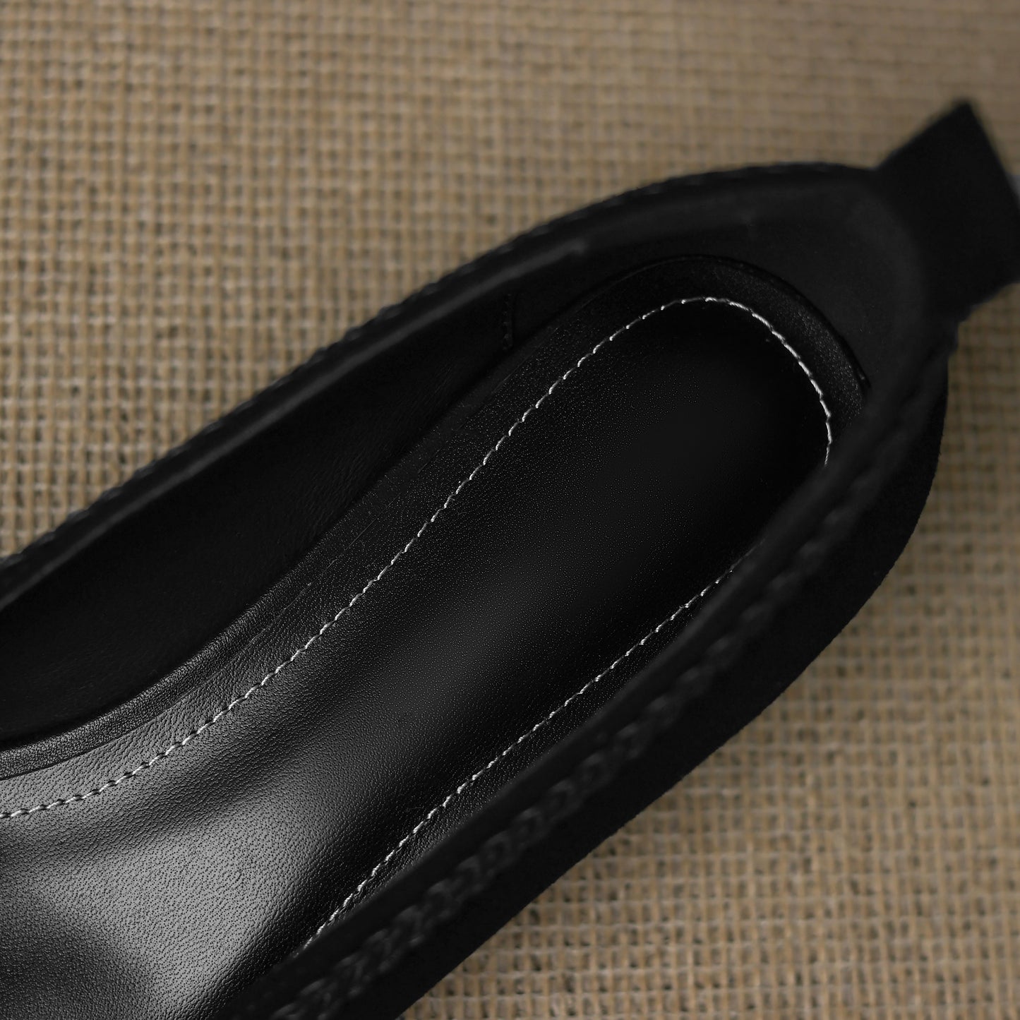 TinaCus Handmade Women's Suede Leather Toe Braided Stacked Heel Slip On Comfortable Pump Shoes