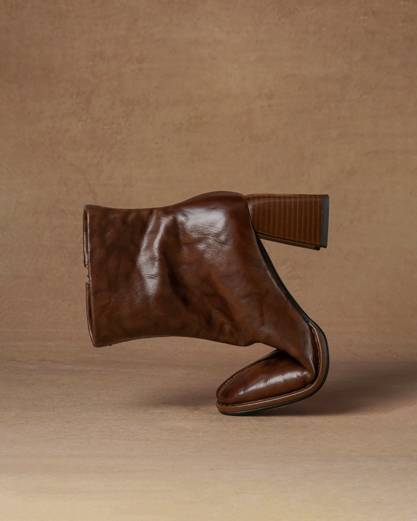 TinaCus Women's Ankle Boots Handmade Genuine Leather Square Toe High Block Heel Office Business