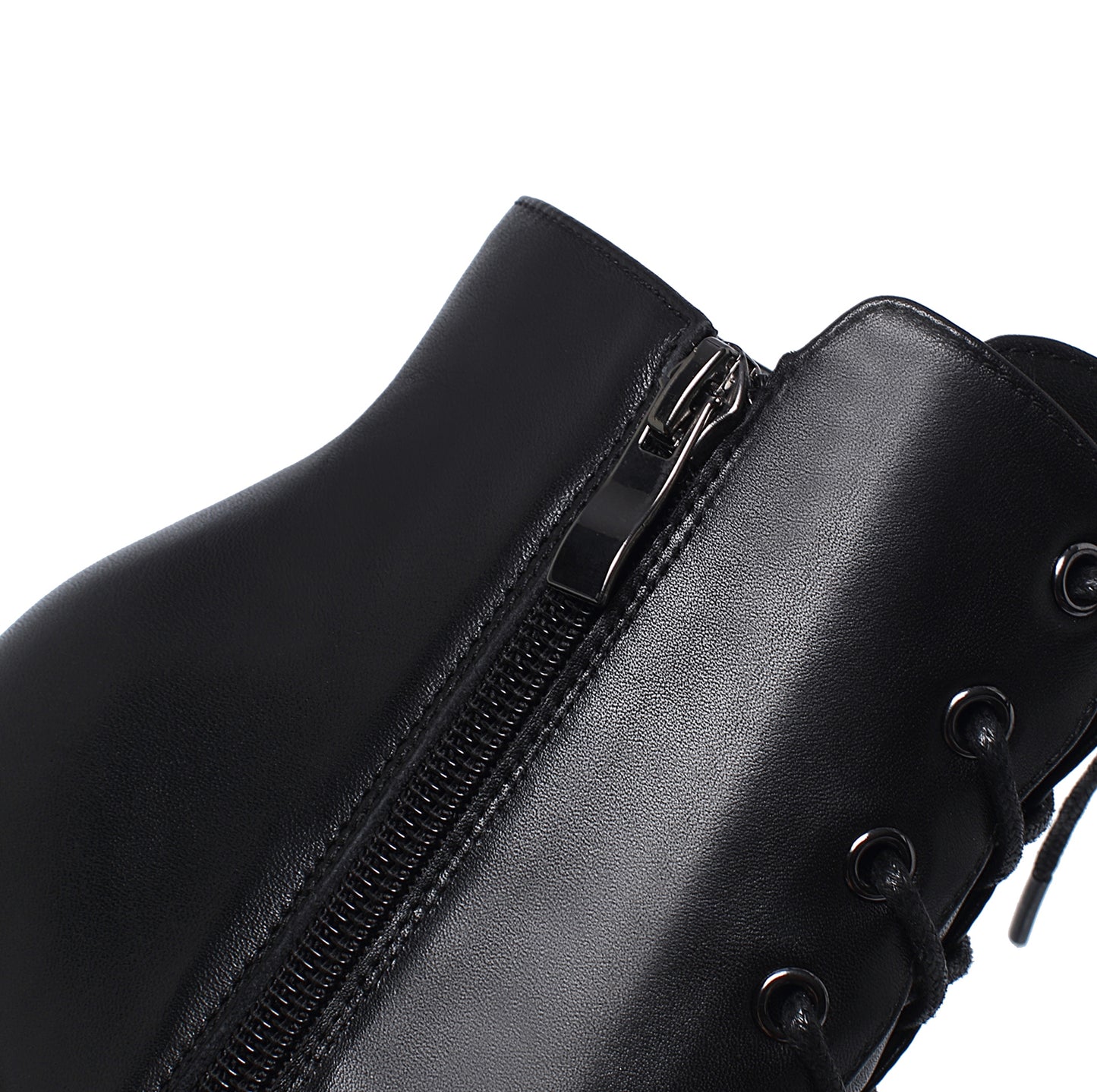 TinaCus Women's Genuine Leather Handmade Stiletto Super High Heel Round Toe Side Zip Up Dressy Booties with Platform