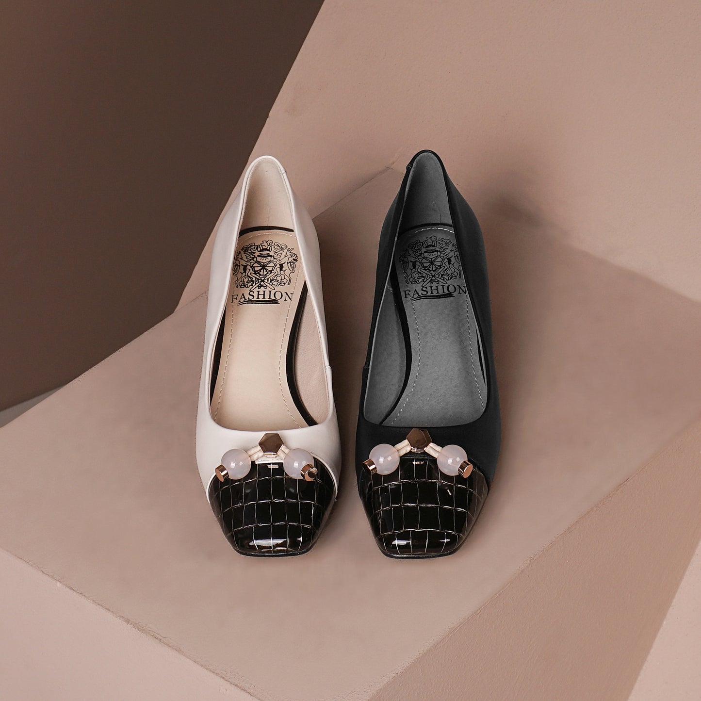 TinaCus Genuine Leather Women's Glossy Square Toe Handmade Comfortable Low Block Heel Slip On Modern Pump Shoes