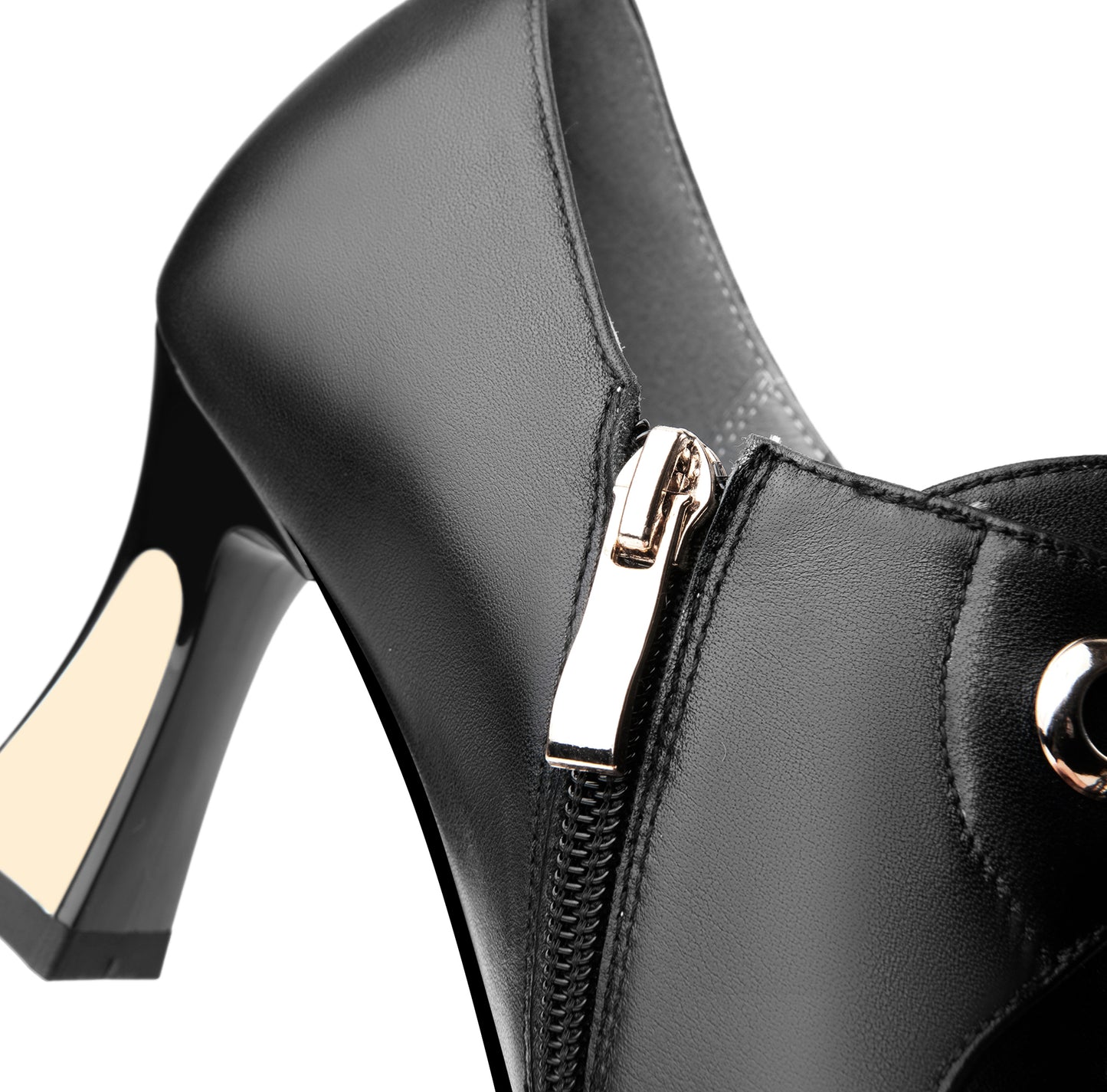 TinaCus Genuine Leather Women's Handmade Pointed Toe Elegant Bowtie Spool Heel Pumps with Side Zipper