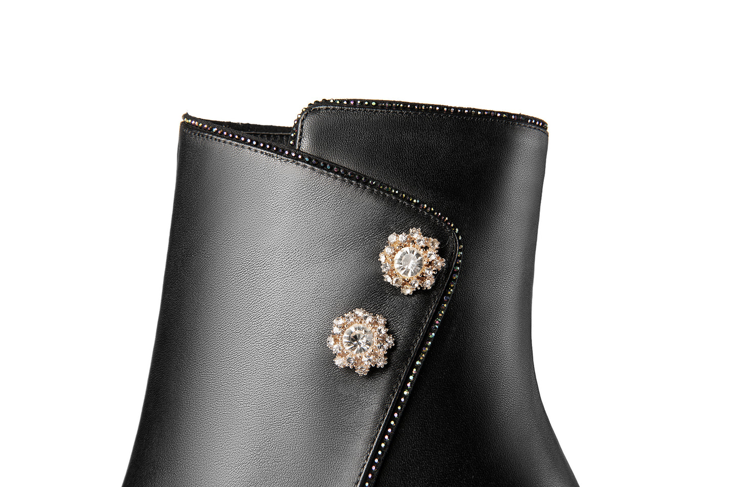 TinaCus Women's Handmade Genuine Leather Side Zip Up High Heel Pointed Toe Ankle Dressy Booties