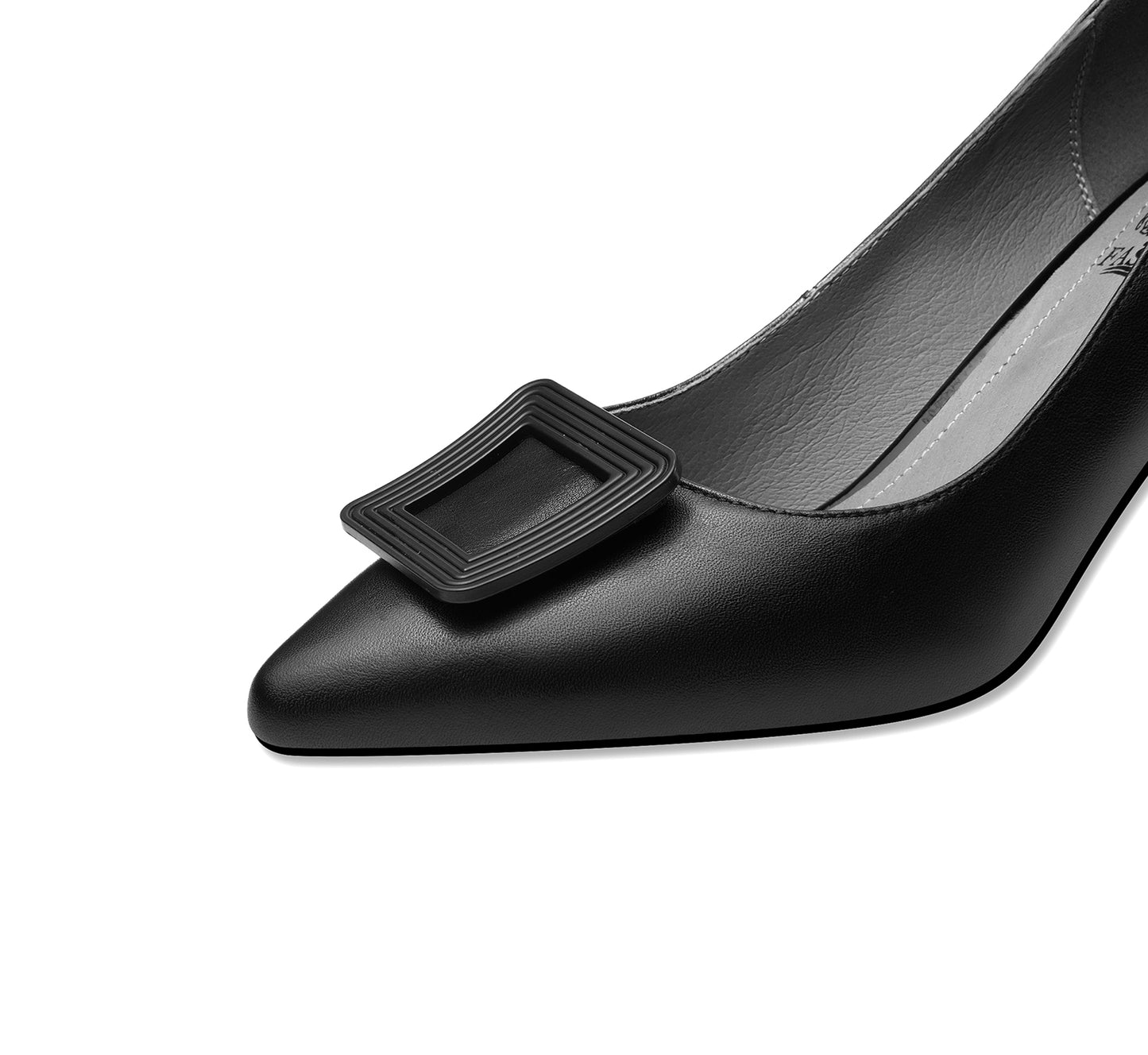 TinaCus Women's Pointed Toe Genuine Leather Handmade Kitten Heel Slip On Graceful Pumps Shoes