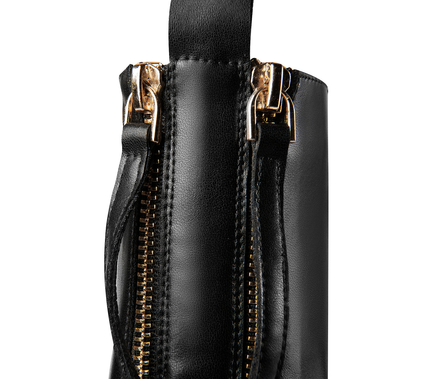 TinaCus Women's Handmade Genuine Leather Graceful Heel Stylish Double Back Zip Ankle Booties