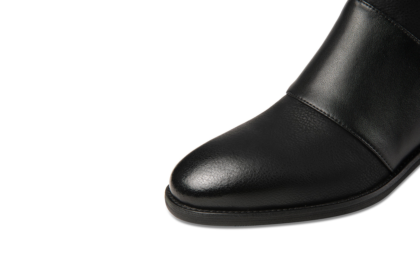TinaCus Women's Handmade Genuine Leather Block Heel Round Toe Side Zip Up Ankle Booties