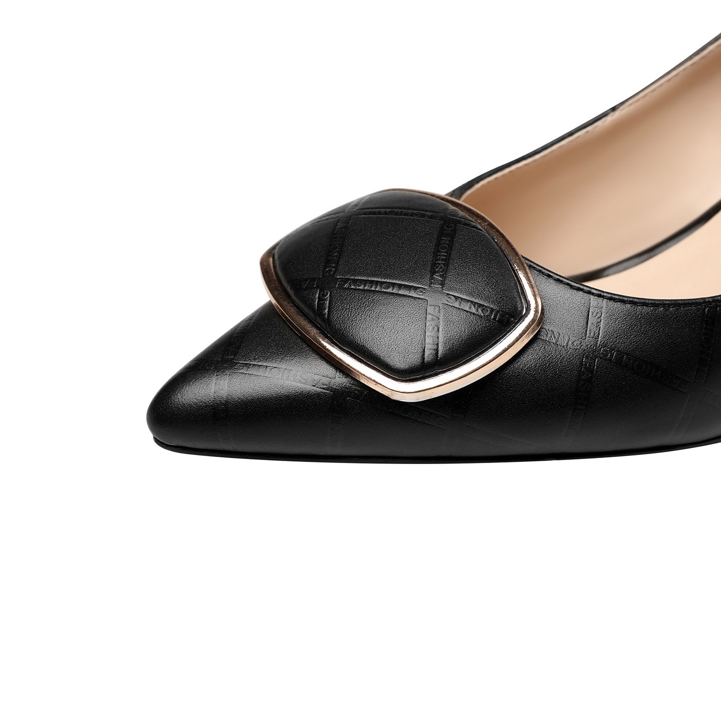 TinaCus Genuine Leather Handmade Women's Low Block Heel Pointed Toe Graceful Pump Shoes