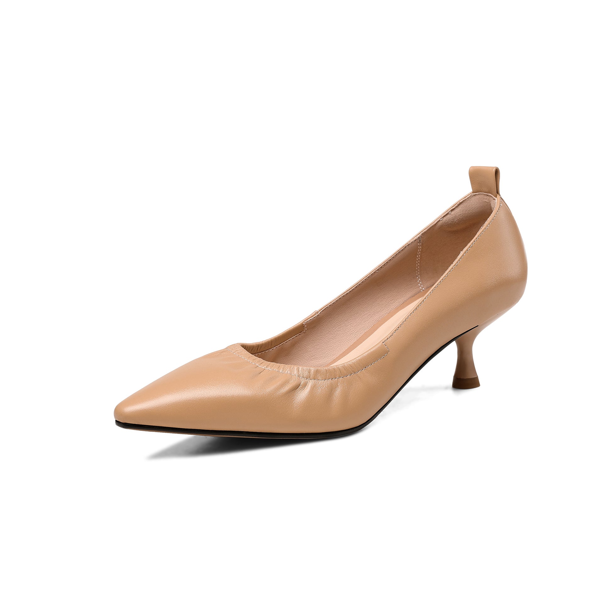 BANKS | Womens Pointed Toe Low Kitten Heel Contemporary Patent Or Leather  Pumps