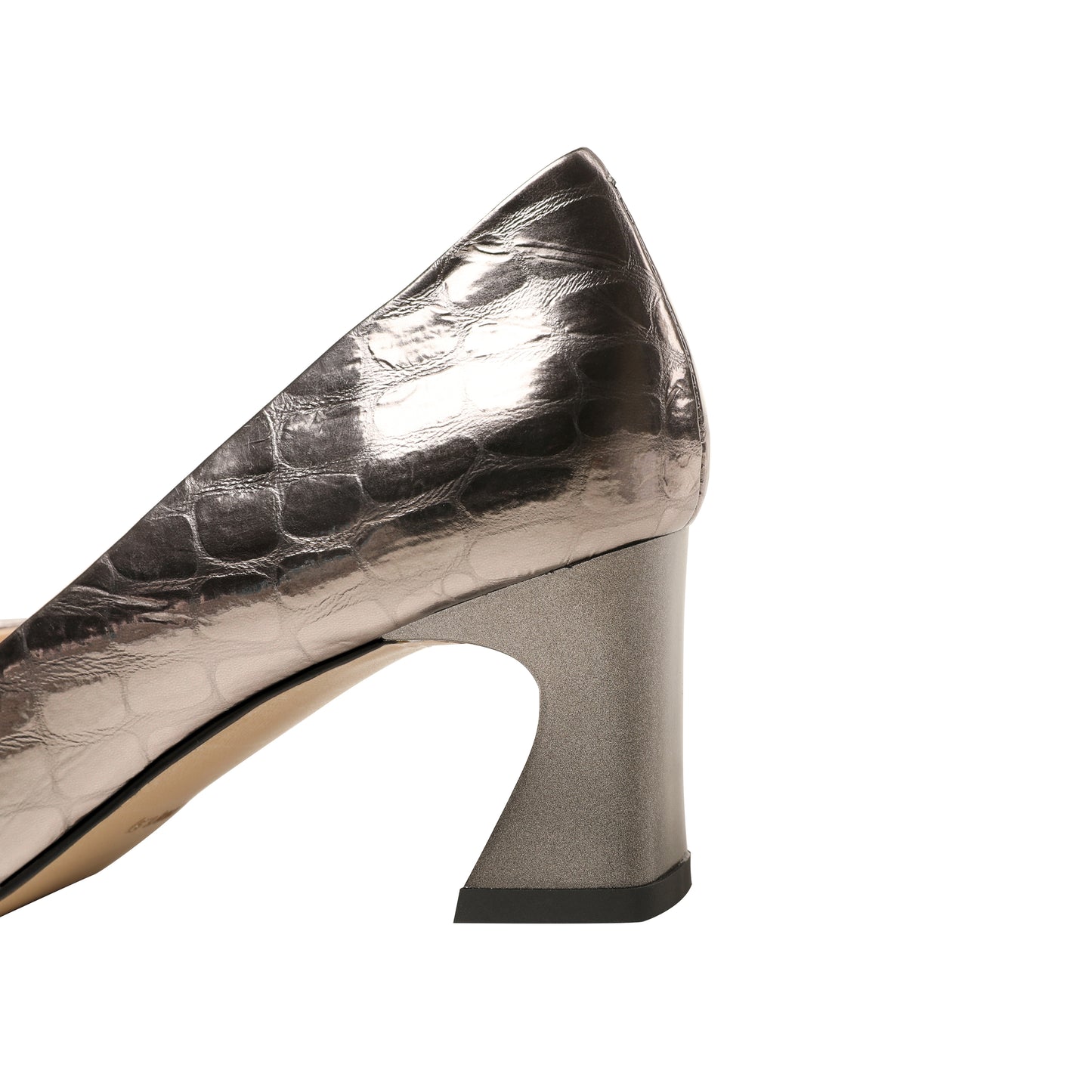 TinaCus Handmade Genuine Leather Women's Comfortable Spool Heel Pointed Toe Slip On Loafer Pumps