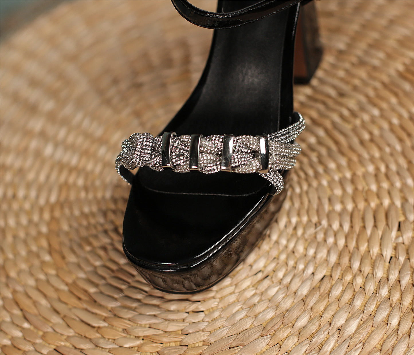 TinaCus Women's Genuine Leather Handmade Platform Buckled High Chunky Heel Elegant Sandals